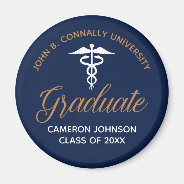 Imã Marinho Azul, Dourado, da Faculdade de Medicina (Frente)