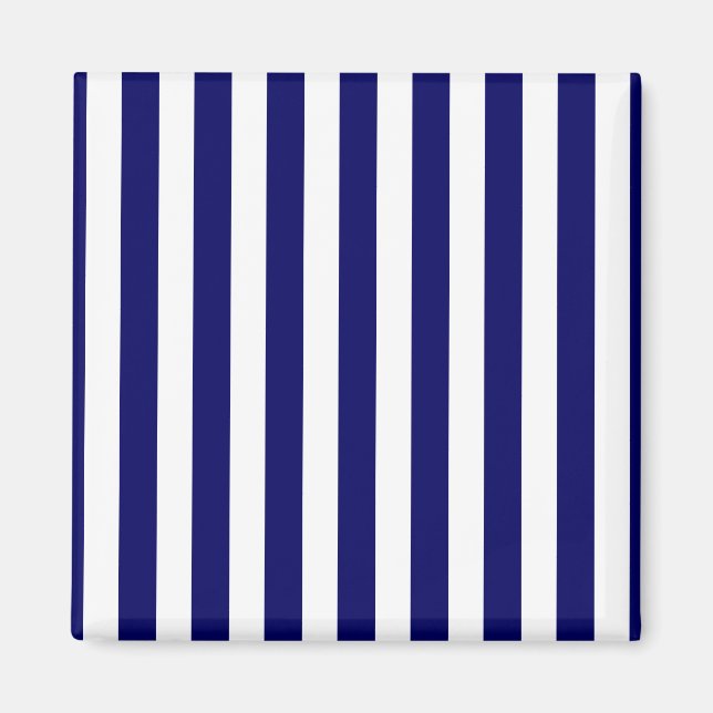 Imã Marinho azul e faixas brancas de doces (Frente)