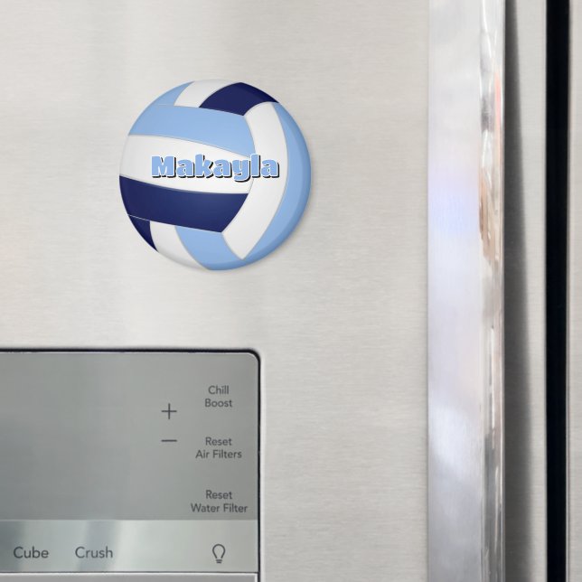 Imã marinho azul lt aniversário de criança de voleibol (In Situ (Fridge))