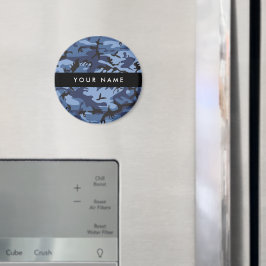 Imã Marinho Camuflagem Azul Seu nome Personaliza