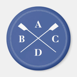 Imã Marinho das iniciais do monograma de remos cruzado