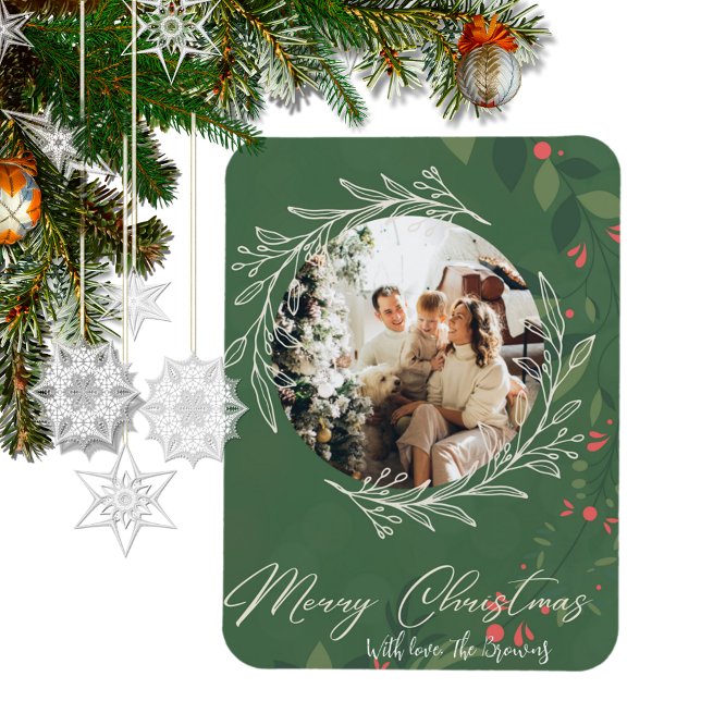 Ímã Marinho de Fotografia de Natal Holly Botanical (Criador carregado)