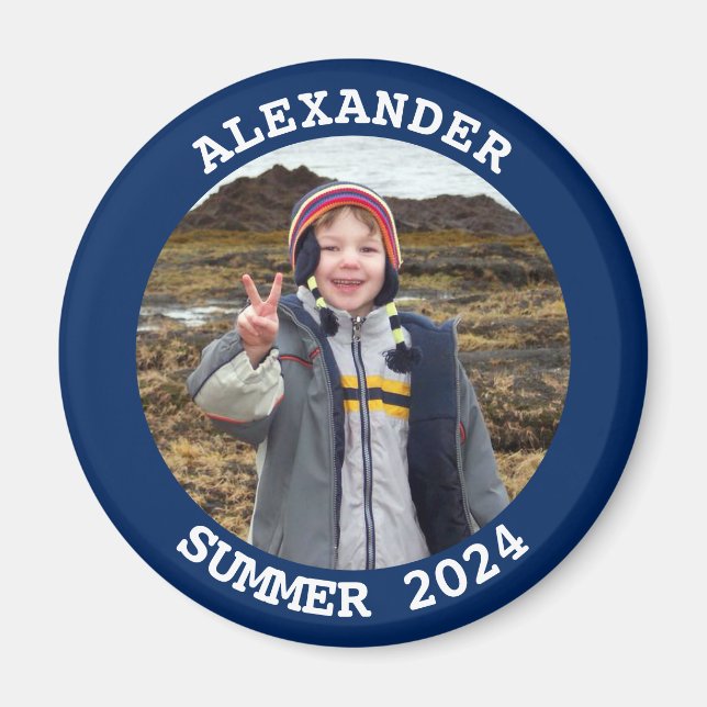 Imã Marinho de Fotografias da Família Redonda Personal (Frente)