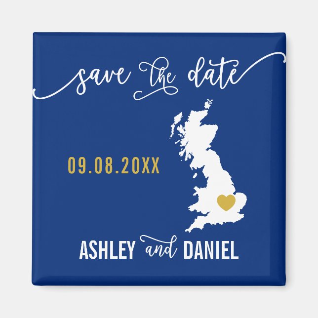 Imã Marinho England Wedding Save the Date Scotland UK  (Frente)