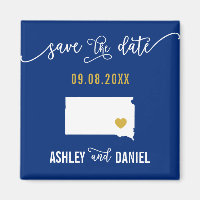 Marinho South Dakota Wedding Salvar Mapa de Datas