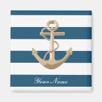 Marítimo e Náutico com Âncora - Magnet