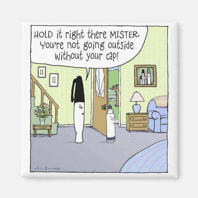 Imã "Marker Moms" Cartoon Humorístico (Frente)