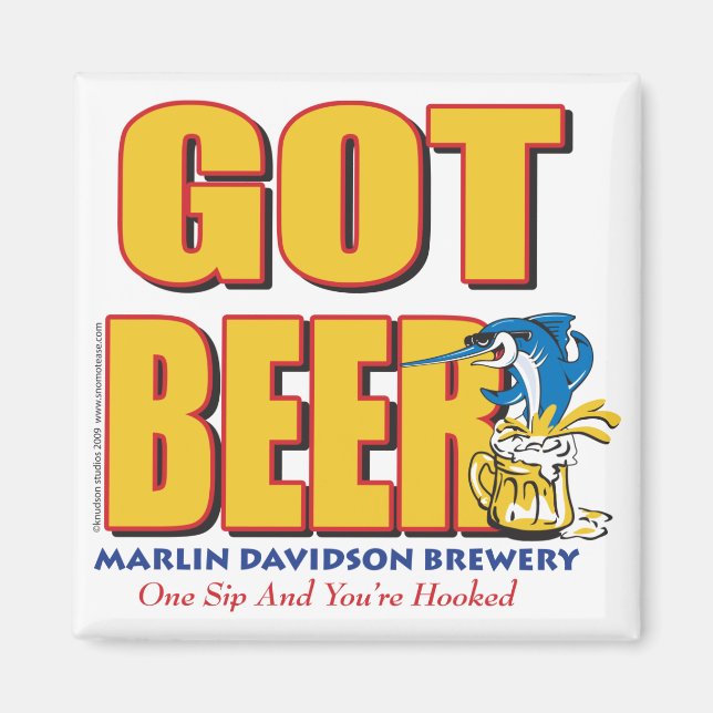 Imã Marlin Davidsons Brewery - Tem Cerveja (Frente)