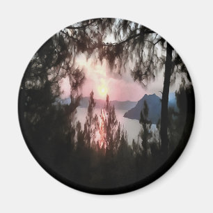Imã Marmaris Sunset Enquadrada Pela Arte Paisagista De