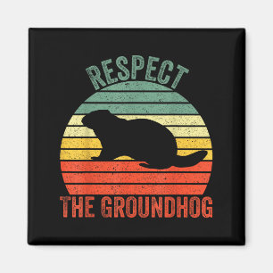 Imã Marmota Engraçada Respeite a Marmota
