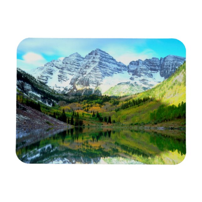 Ímã Maroon Bells refletindo no Maroon Lake (Horizontal)