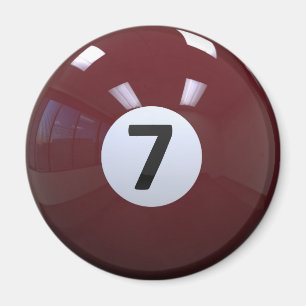 Imã Maroon nº 7 Billiard Piscina Ball