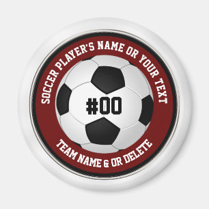 Imã Maroon, White, Black, Soccer Goodie Bag Ideias