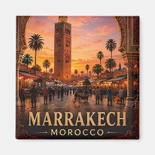 Imã 🧲 Marrakech Marrocos Presente de Viagem para Visi