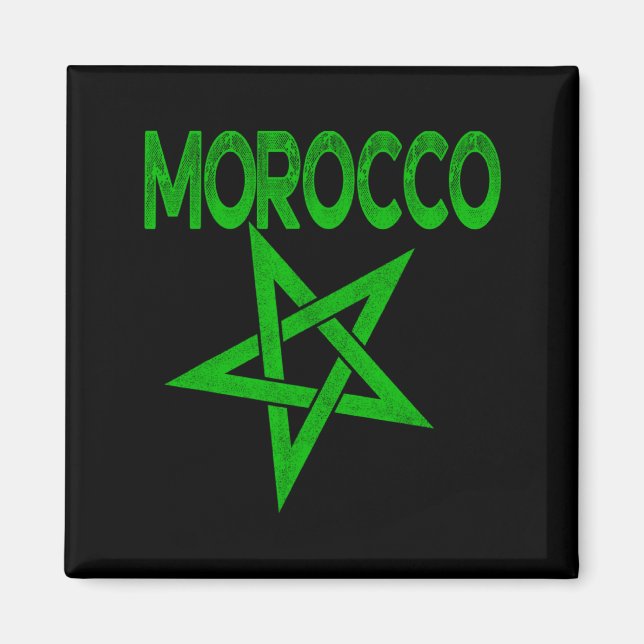 Imã Marrocos Antigo Eu Amo Mapa de Marrocos Futebol Ma (Frente)