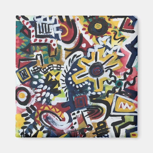 Imã Marrocos - Arte Moderna Pintada À Mão (Frente)