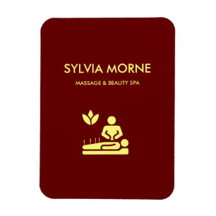 Ímã Marrom da silhueta amarela spa moderna