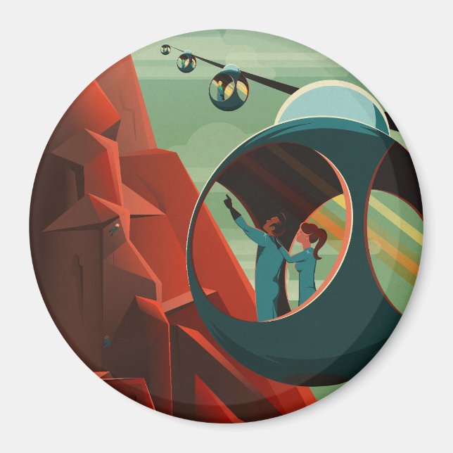 Imã Mars Olympus Mons Maior Sistema Solar de Vulcão (Frente)