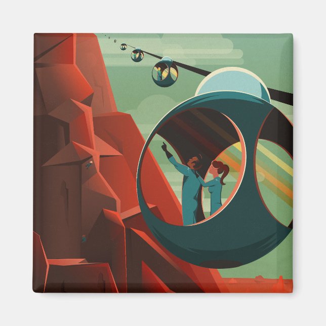 Imã Mars Olympus Mons Maior Sistema Solar de Vulcão (Frente)