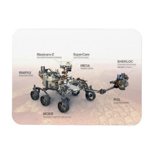 Ímã Mars Perseverance Rover Com Instrumentos