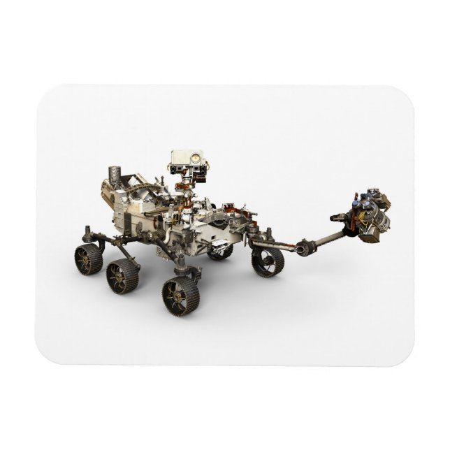Ímã Mars Perseverance Rover Em Fundo Branco. (Horizontal)
