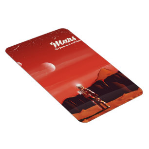 Ímã Mars Science fiction viagens vintage