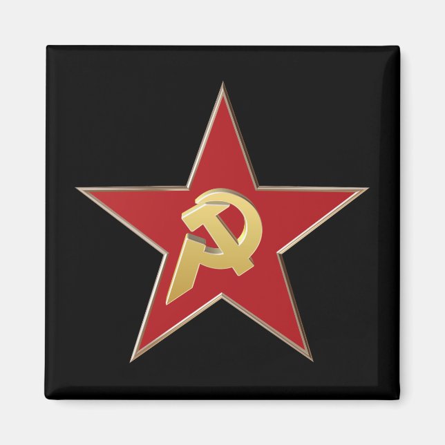 Imã Martelo e foice na estrela vermelha (Frente)