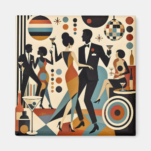 Imã Martínis Jazzy Abstratos e Festa de Coquetel Danç