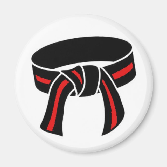 Imã Martial Arts - Cinta, Magneta, Preto w Vermelho (Frente)