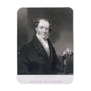 Ímã Martin Van Buren, gravado por E. Wellmore (engravi