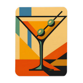 Ímã Martini Bauhaus do Nascer do Sol Modernista de Mea