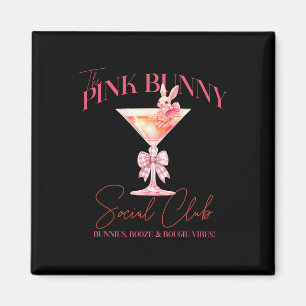Imã Martini Páscoa Pink Bunny Tail Social Club Happy E