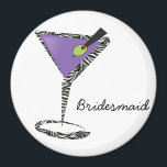 Imã martini púrpura chic<br><div class="desc">Favoritos do chá de casamento para Bridesmaid</div>