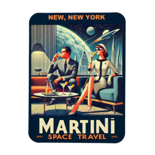 Ímã Martini Space Posteres de viagens New, Nova York
