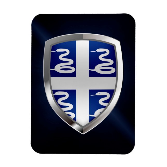 Ímã Martinica - Emblema Metálico (Vertical)