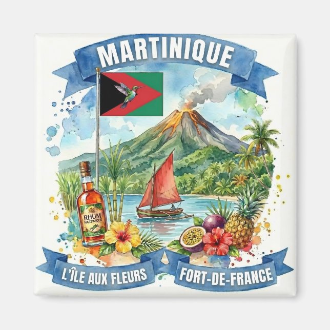 Imã Martinique Island Souvenir (Frente)