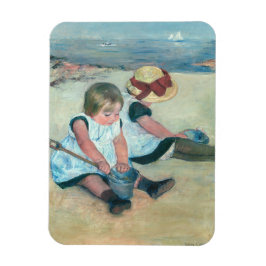 Ímã Mary Cassatt - Crianças Brincando na Praia