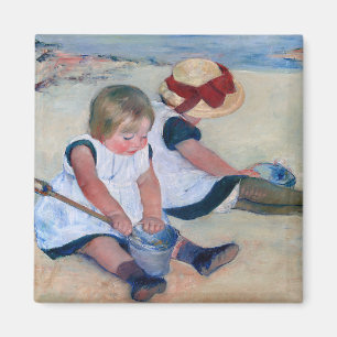 Imã Mary Cassatt Crianças Brincando na Praia 1884