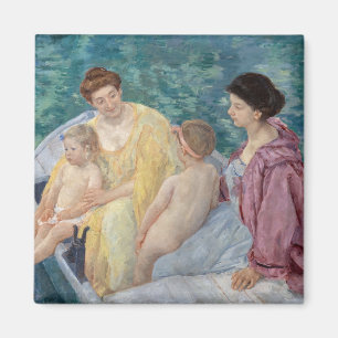 Imã Mary Cassatt - Duas mães e crianças em um barco