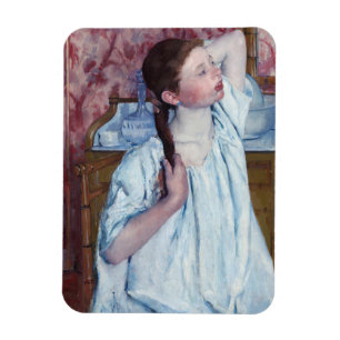 Ímã Mary Cassatt - Garota Arrumando seu Cabelo