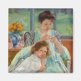Imã Mary Cassatt - Jovem Mãe costurando