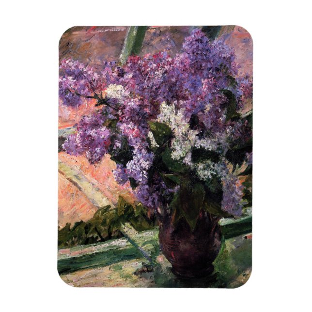 Ímã Mary Cassatt - Lilases numa Janela (Vertical)