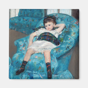 Imã Mary Cassatt - Menina em uma Cadeira Azul