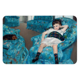 Ímã Mary Cassatt - Menina em uma Poltrona Azul