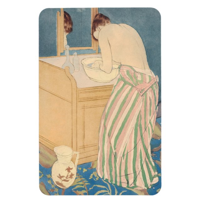 Ímã Mary Cassatt - Mulher Banhando-se (Vertical)