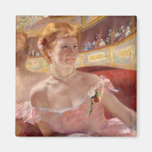 Imã Mary Cassatt - Mulher com Colar de Pérolas num cam