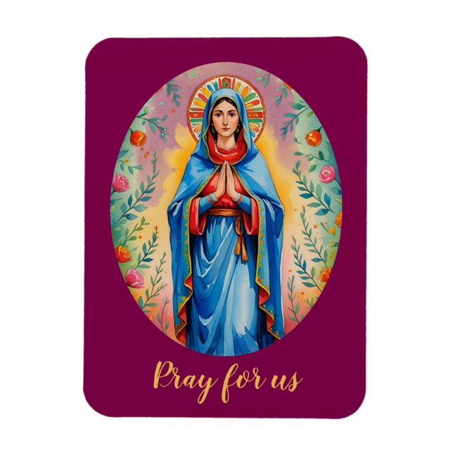 Ímã Mary Católica Religiosa (Vertical)