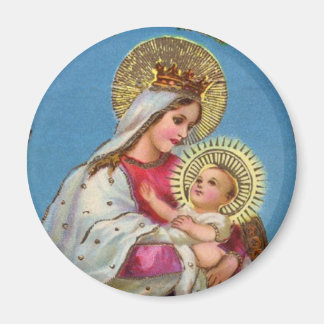 Imã Mary e Baby Jesus Natais vintages Magnet