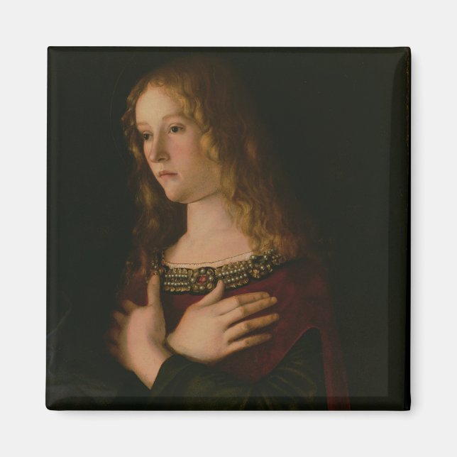 Imã Mary Magdalene, detalhes da Virgem e Criança w (Frente)