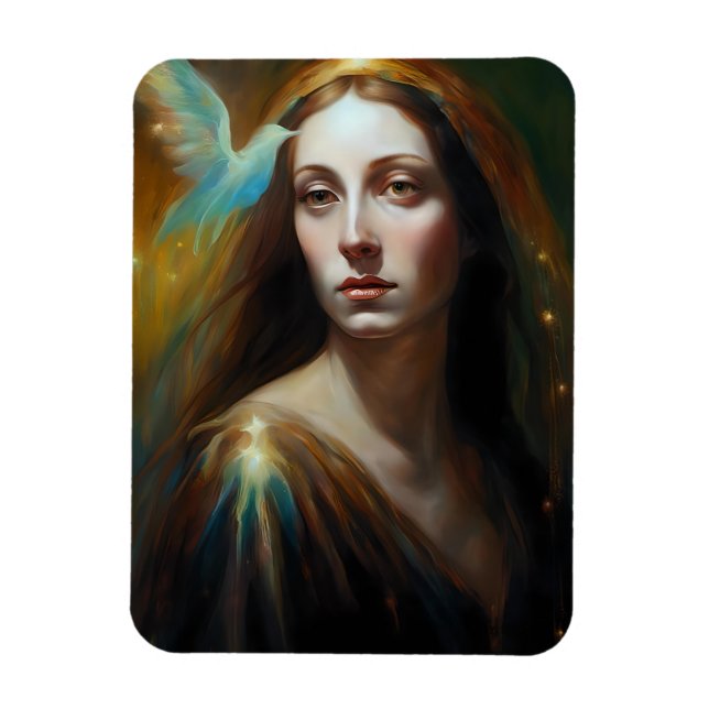 Ímã Mary Magdalene e um pássaro maravilhoso Todas as O (Vertical)